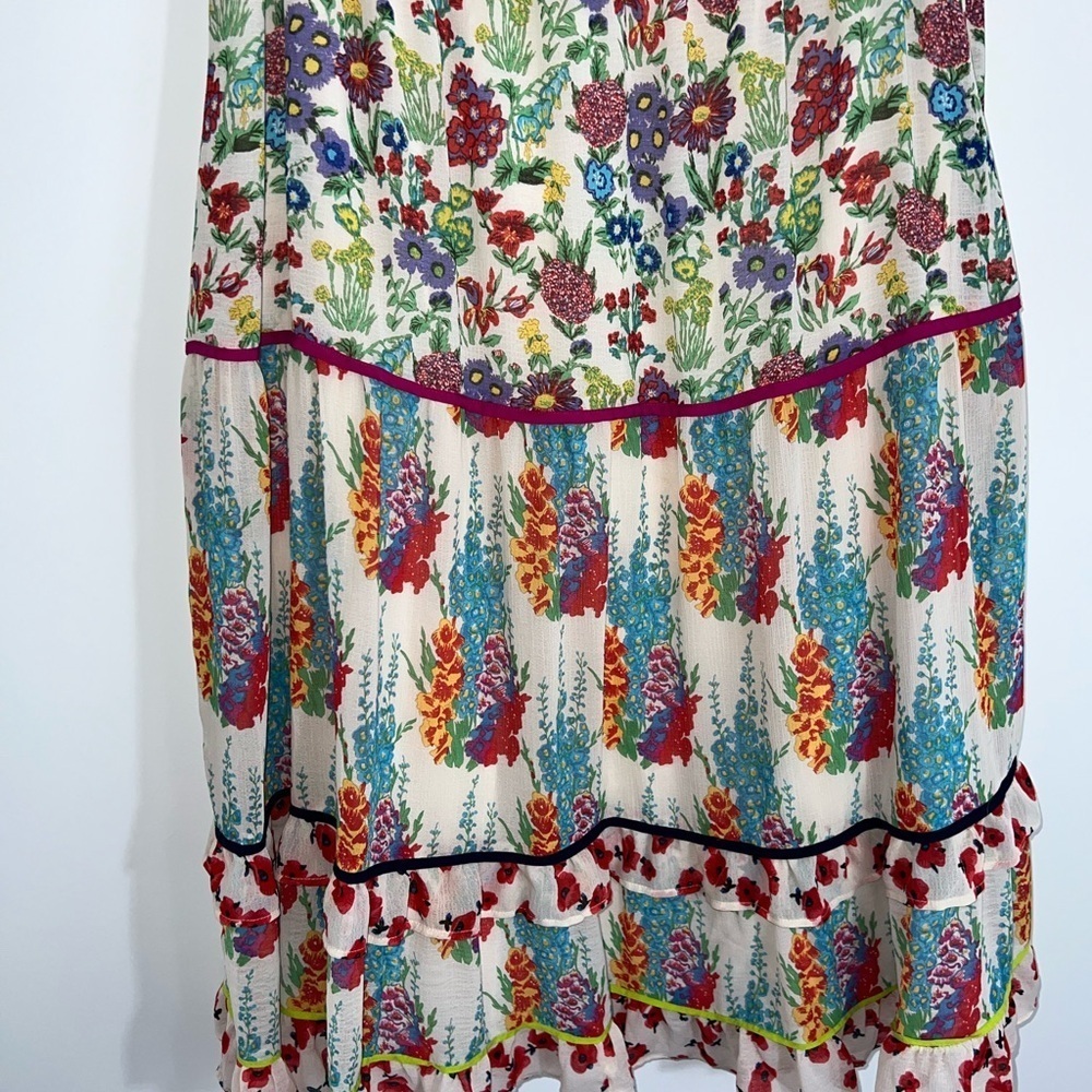 Anthropologie Lorraine Faaria Tiered Maxi Skirt Floral - Picture 14 of 16
